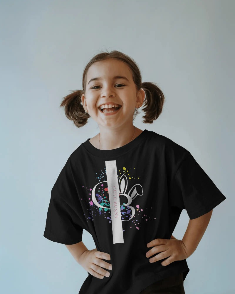 Cute Bunny Moisture-Wicking Kids’ T-Shirt